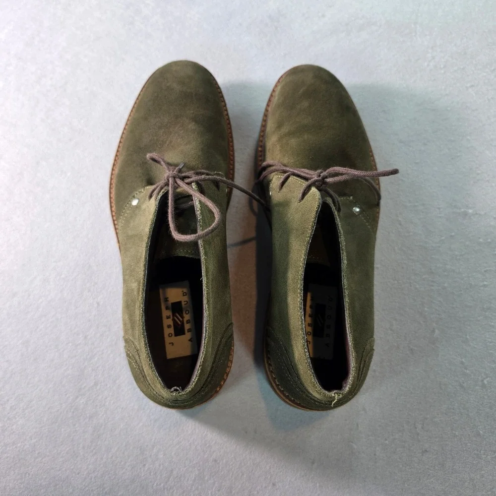 Joseph Abboud Aaron Mens Olive Green Suede Chukka Desert Boots Size 9.5M